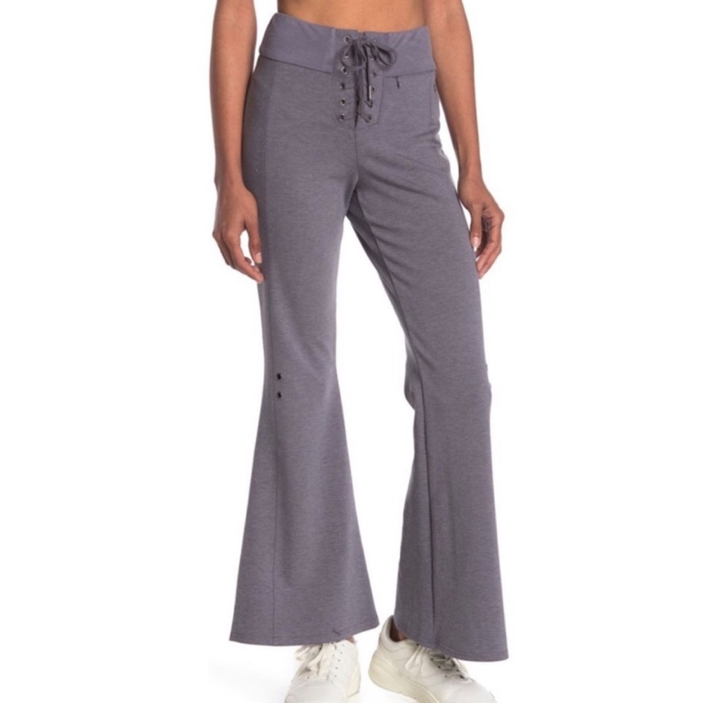 Free people flare lace up yoga pants